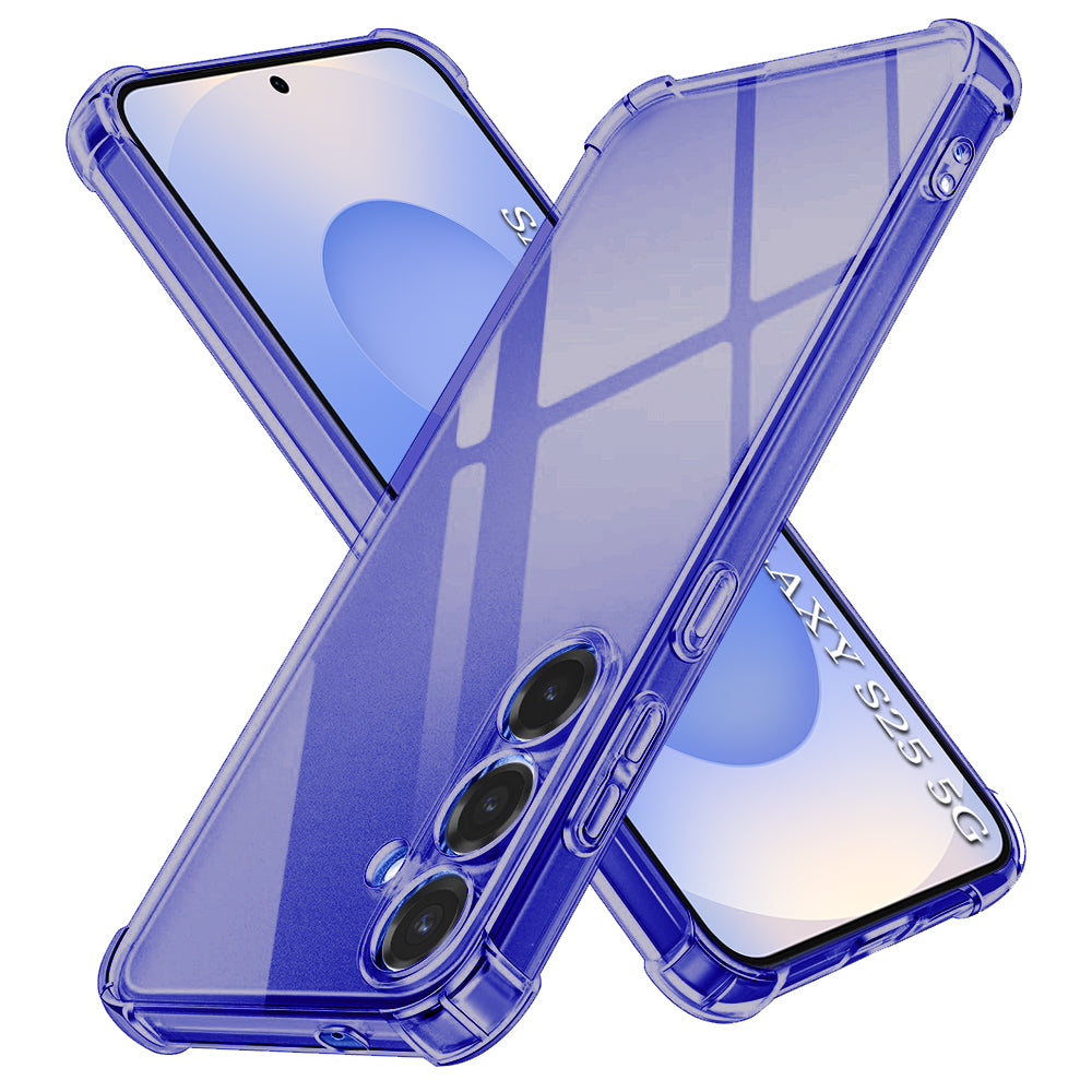 Techsuit - Shockproof Clear Silicone - Samsung Galaxy S25 - Smoke Black