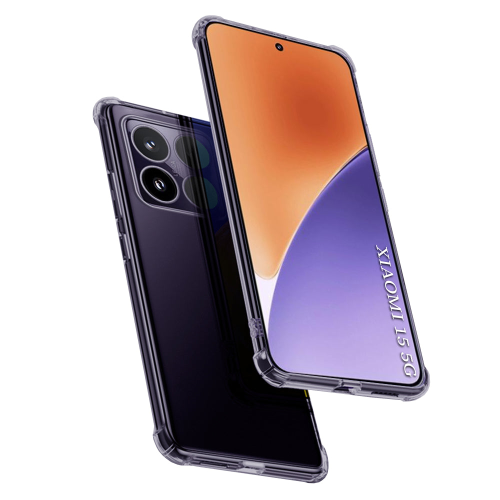 Techsuit - Shockproof Clear Silicone - Xiaomi 15 - Smoke Black