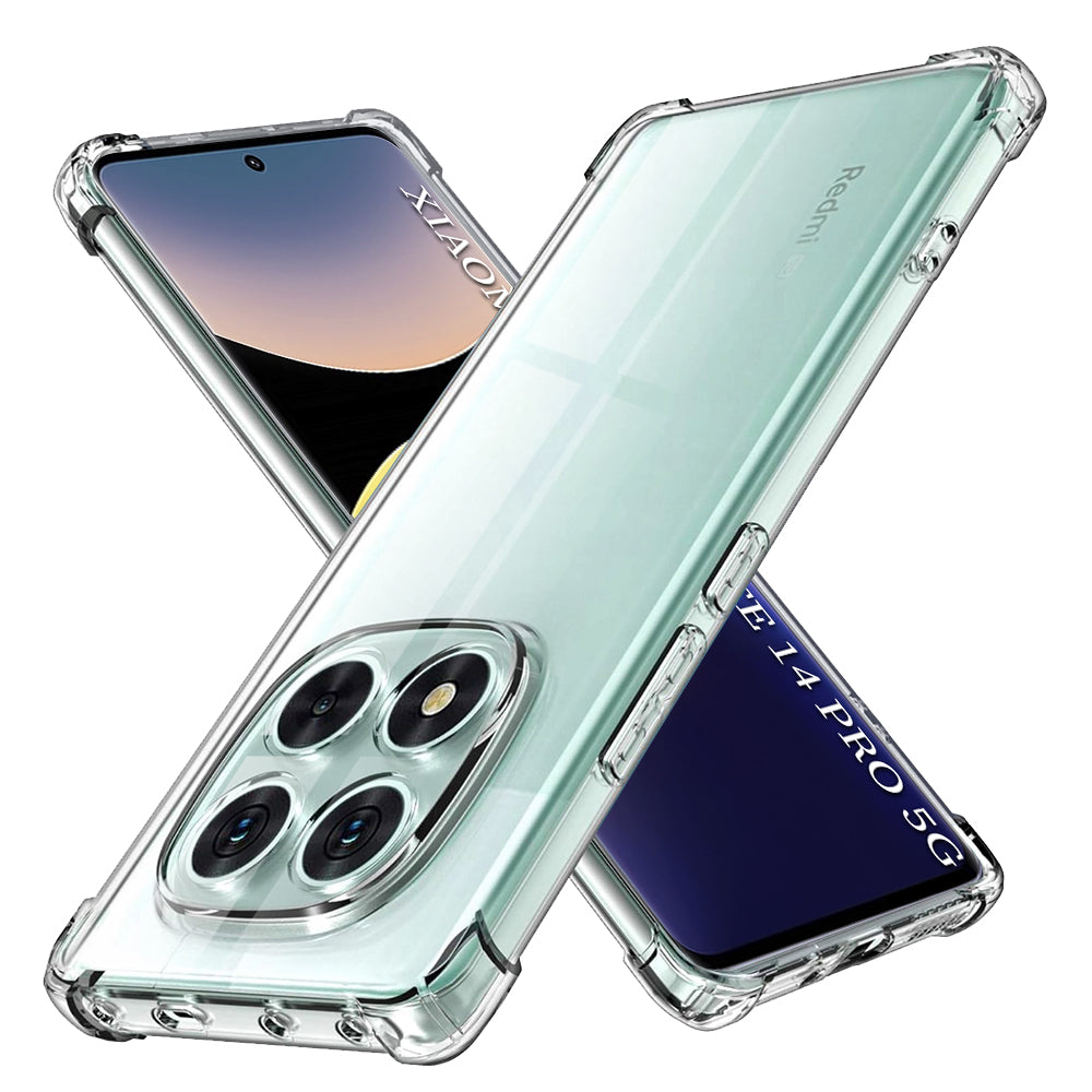 Techsuit - Shockproof Clear Silicone - Xiaomi Redmi Note 14 Pro 5G / Poco X7 - Clear