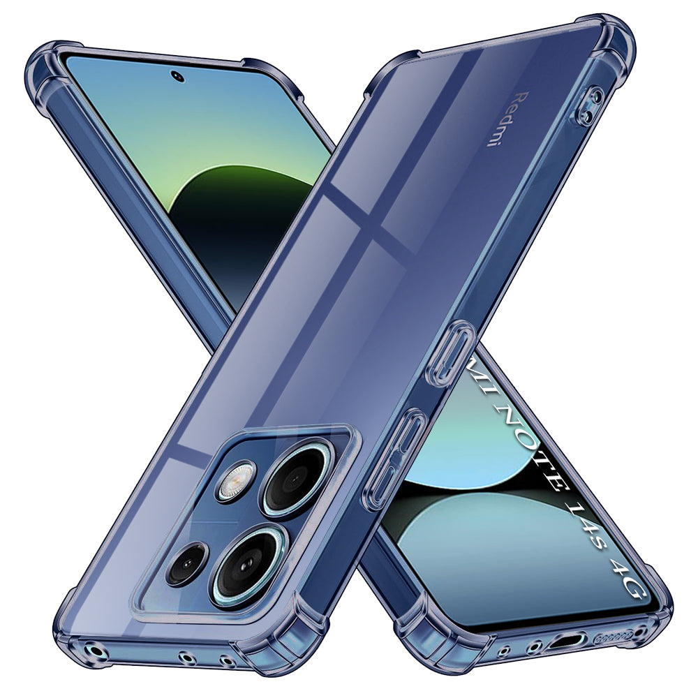 Techsuit - Shockproof Clear Silicone - Xiaomi Redmi Note 14S - Smoke Black