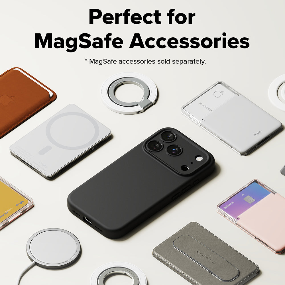 Ringke - Silicone Magnetic MagSafe - iPhone 17 Pro - Black