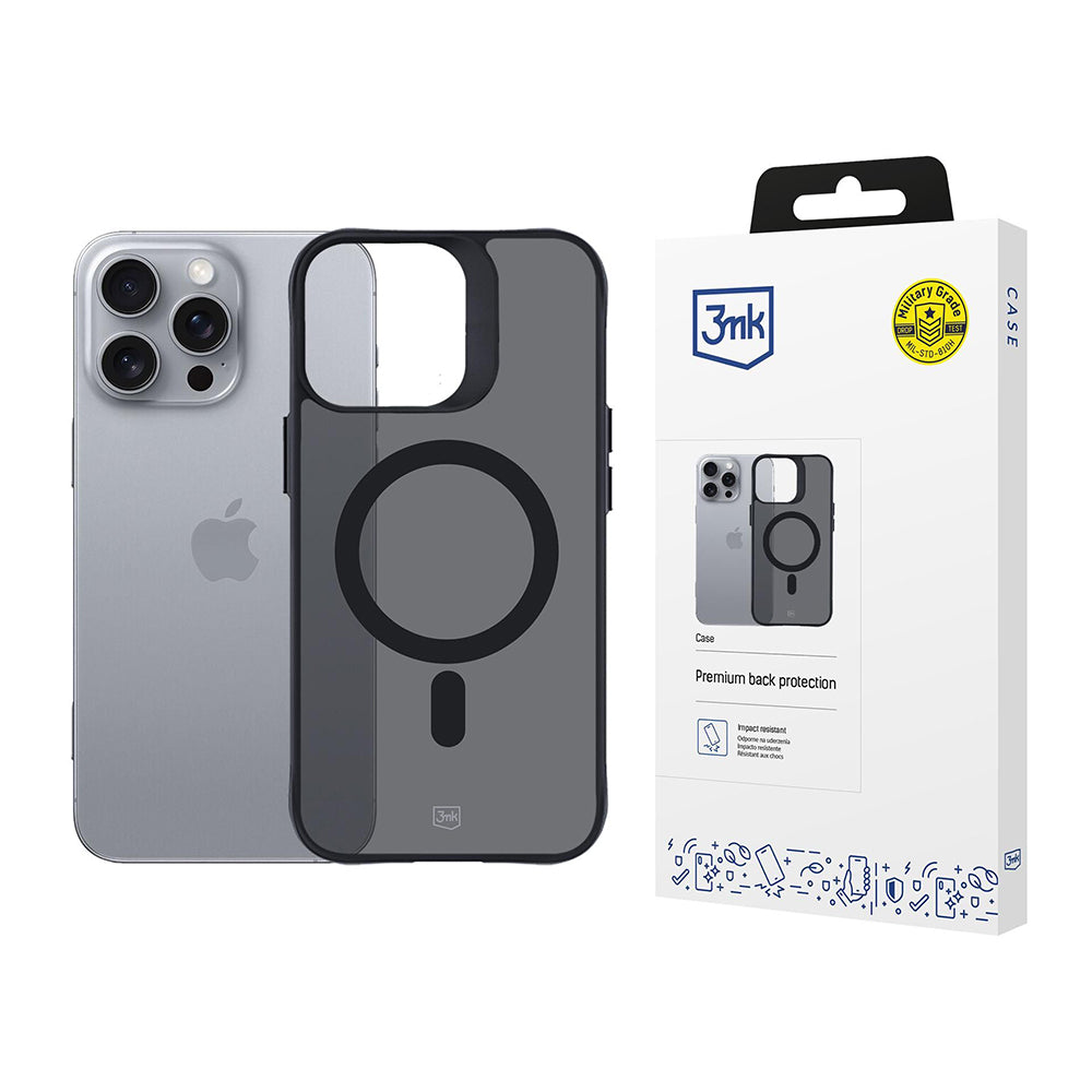 3mk - Smoke MagCase - iPhone 16 Pro Max - Black