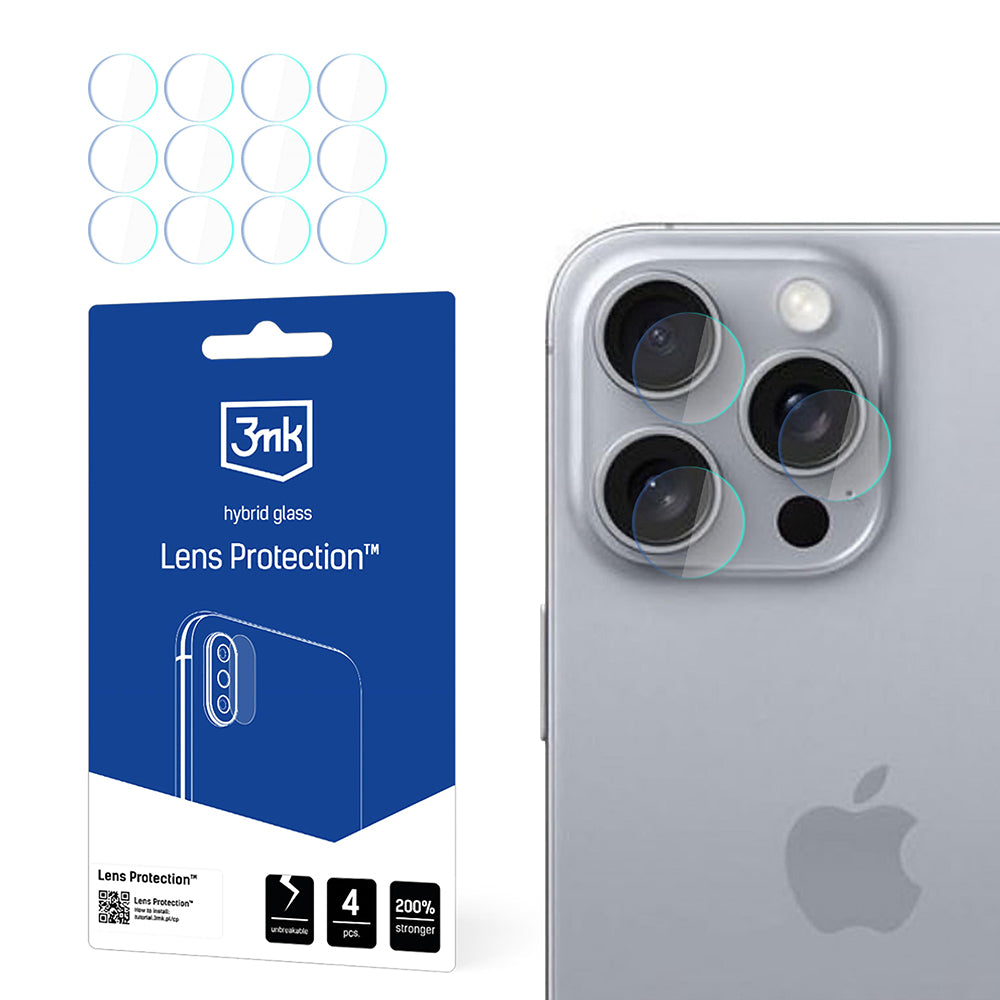 3mk - Lens Protection (4 pack) - iPhone 16 Pro Max - Clear