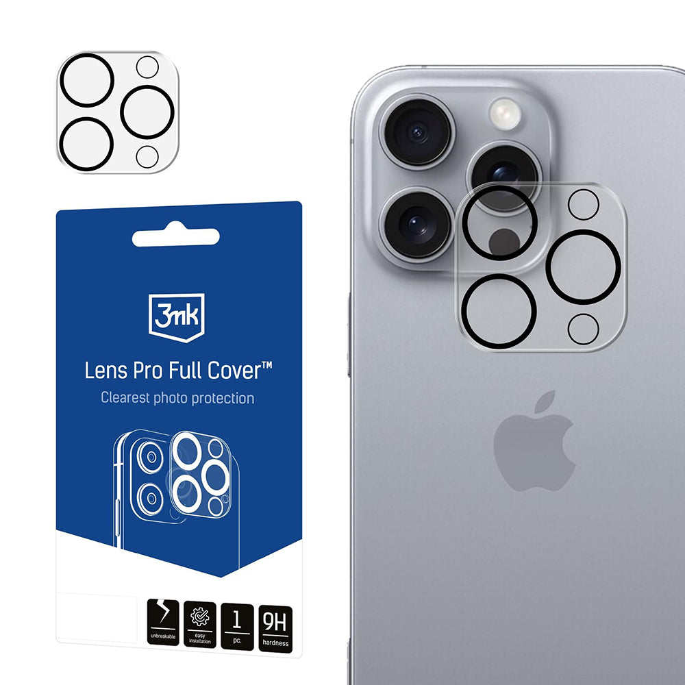 3mk - Lens Pro Full Cover - iPhone 16 Pro / iPhone 16 Pro Max - Clear