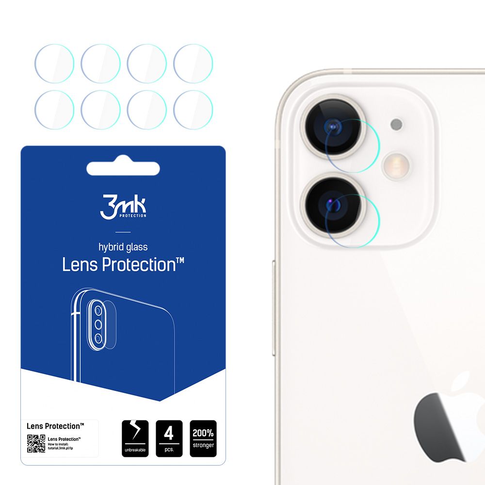 3mk - Lens Protection (4 pack) - iPhone 12 - Clear