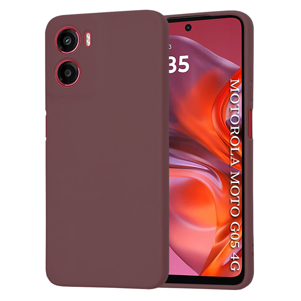 Techsuit - SoftFlex - Motorola Moto G05 / E15 - Plum Red