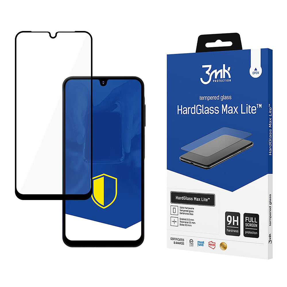 3mk - HardGlass Max Lite Tempered Screen Protector - Samsung Galaxy A16 4G / A16 5G / A26 / A17 4G / A17 5G - Black