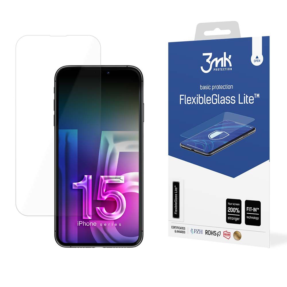 3mk - FlexibleGlass Lite - iPhone 15 - Clear