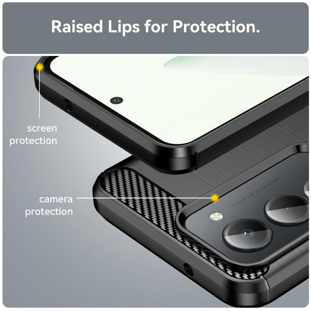 Techsuit - Carbon Silicone - Xiaomi Redmi 15 4G / Redmi 15 5G - Black