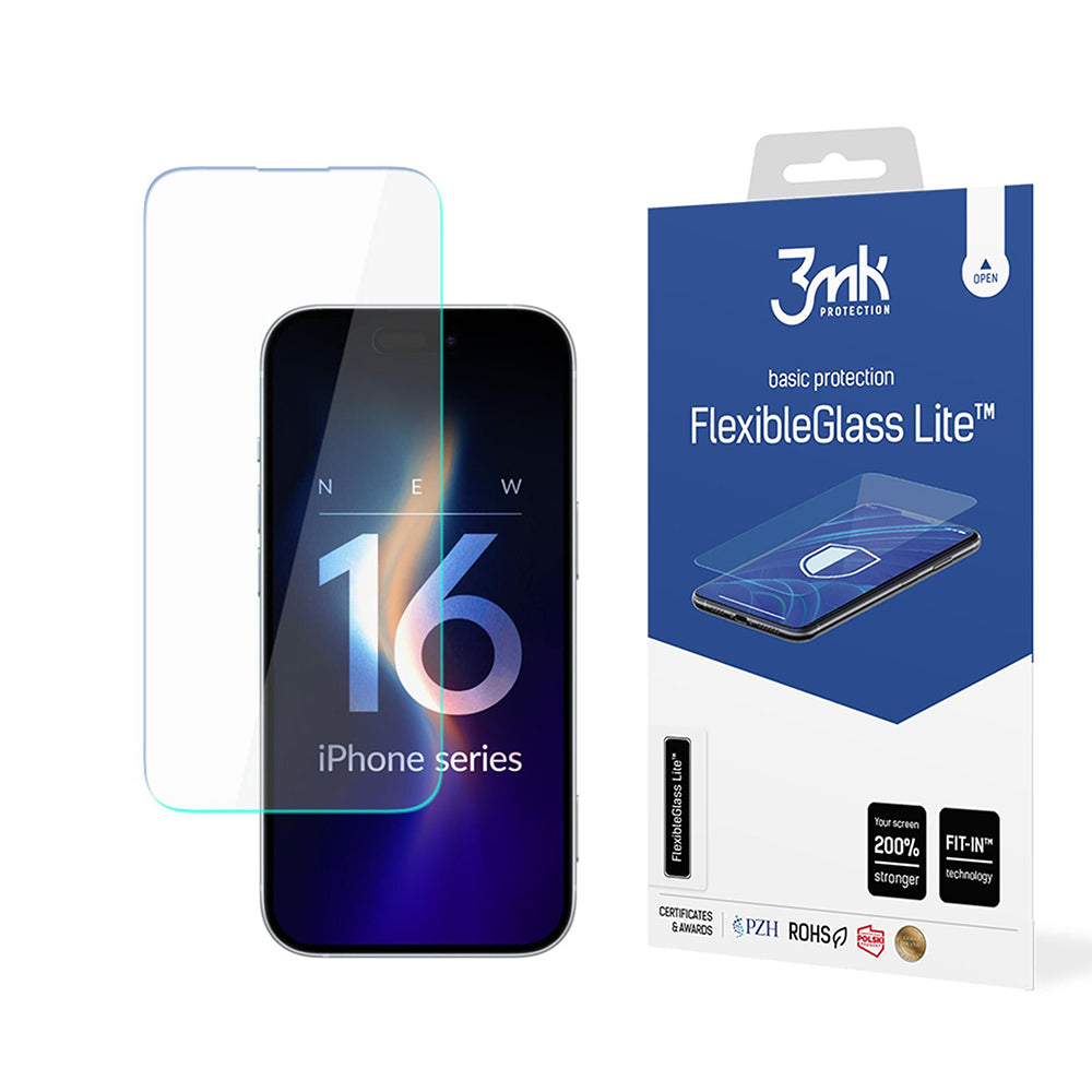 3mk - FlexibleGlass Lite - iPhone 16 - Clear