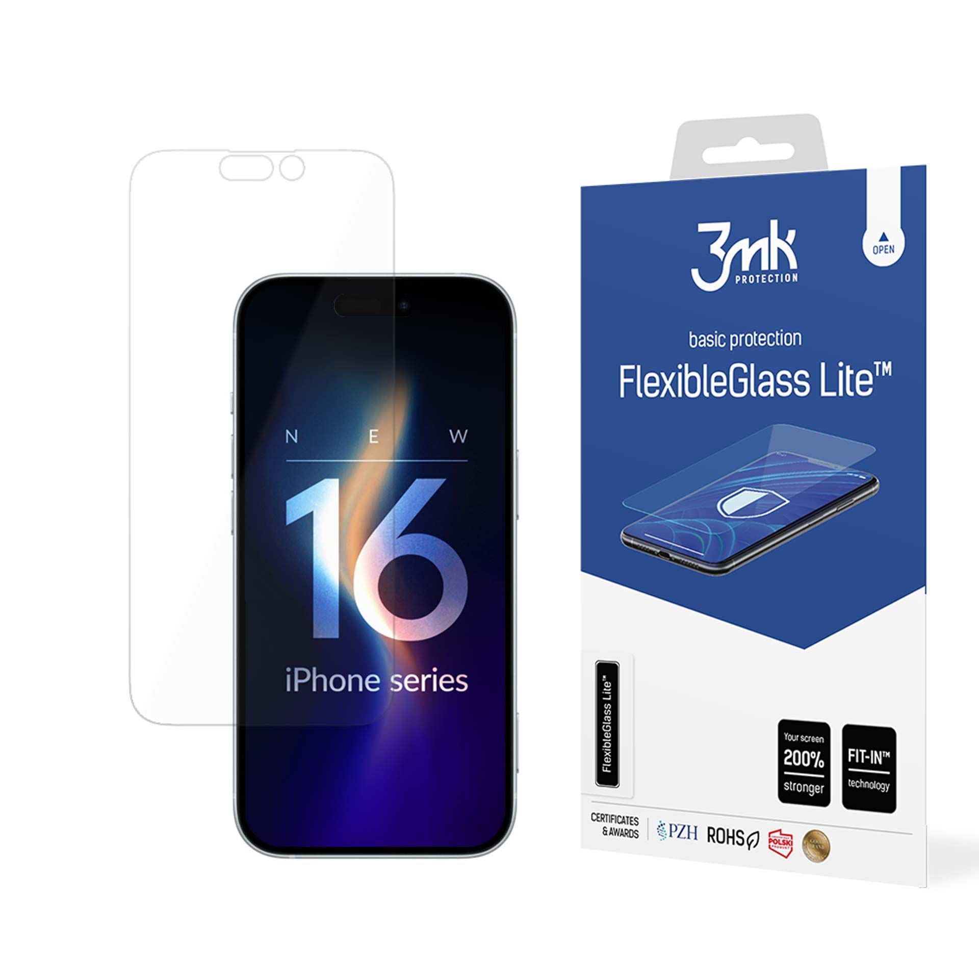 3mk - FlexibleGlass Lite - iPhone 16 Pro - Clear