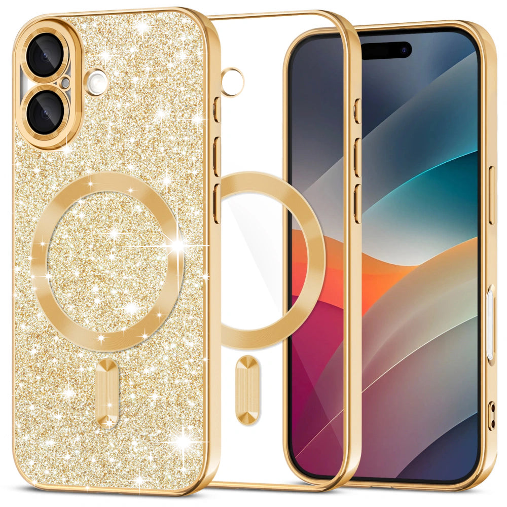 Techsuit - Luxury Glitter MagSafe - iPhone 17 - Gold