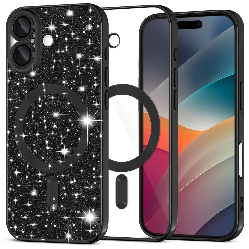 Techsuit - Luxury Glitter MagSafe - iPhone 17 - Black