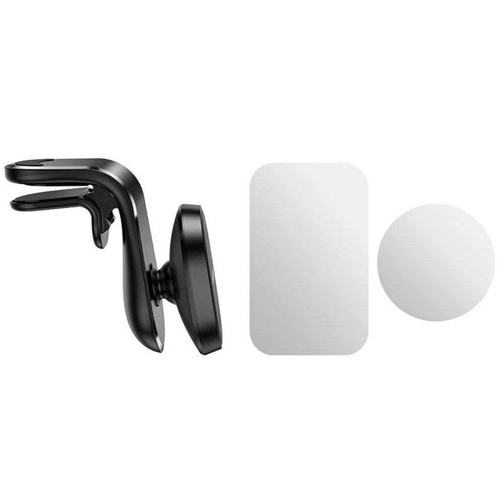 Borofone - Car Holder Kyle (BH40) - for Air Vent, Aluminum Alloy + ABS + Silicone, N38 Magnets, 4.7 - 6.5" - Black