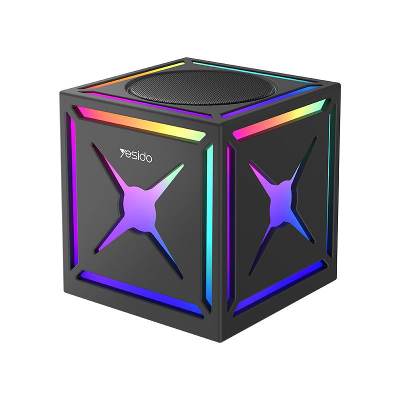 Yesido - Portable Wireless Speaker (YSW34) - Bluetooth V5.3, TWS, 500mAh, RGB Lights - Black