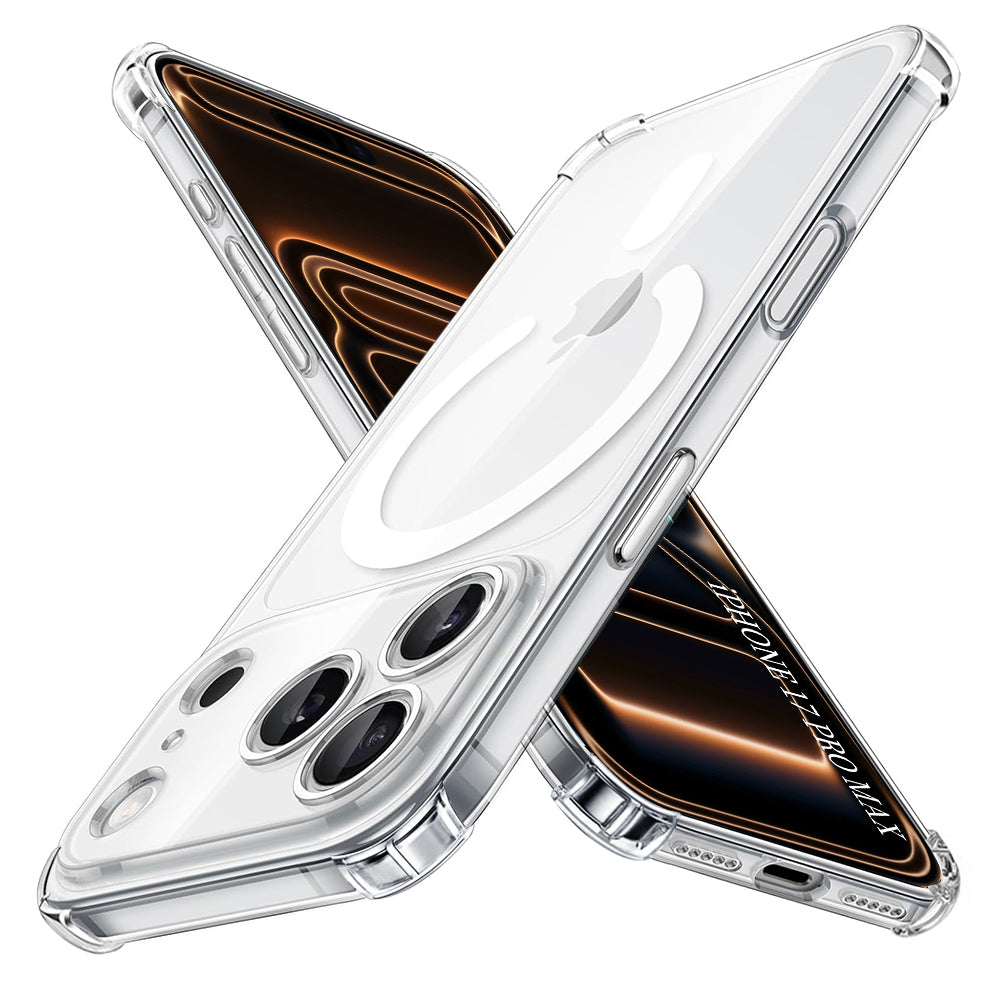 Techsuit - Shockproof Clear Silicone MagSafe - iPhone 17 Pro Max - Clear