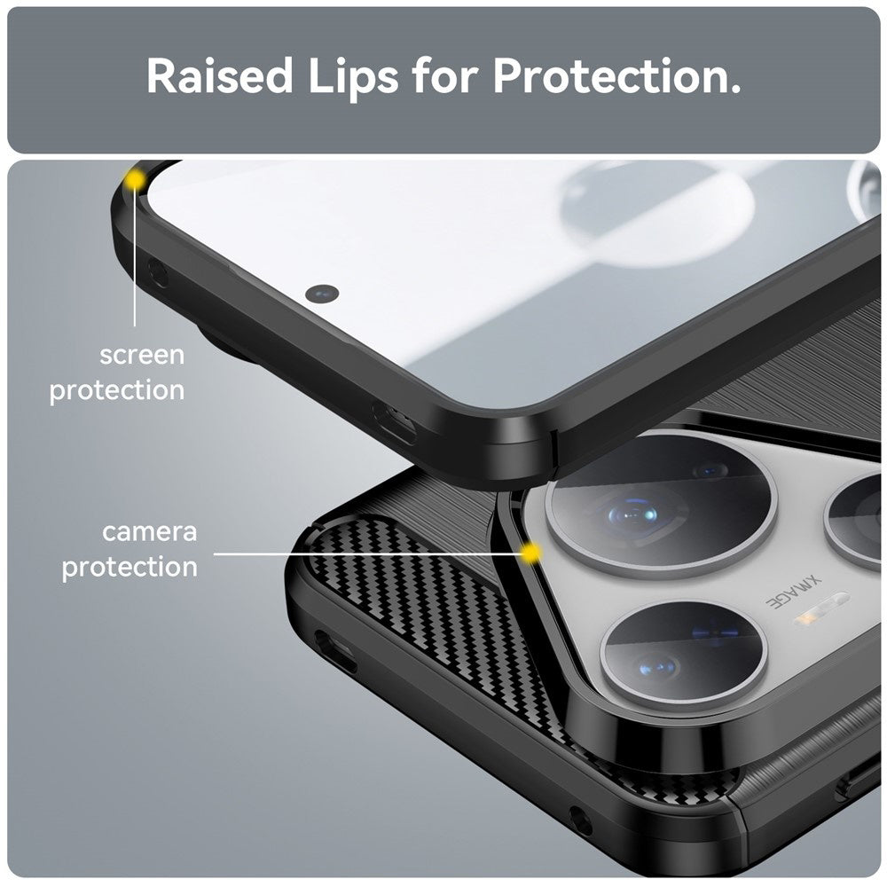 Techsuit - Carbon Silicone - Huawei Pura 80 Pro / 80 Ultra - Black
