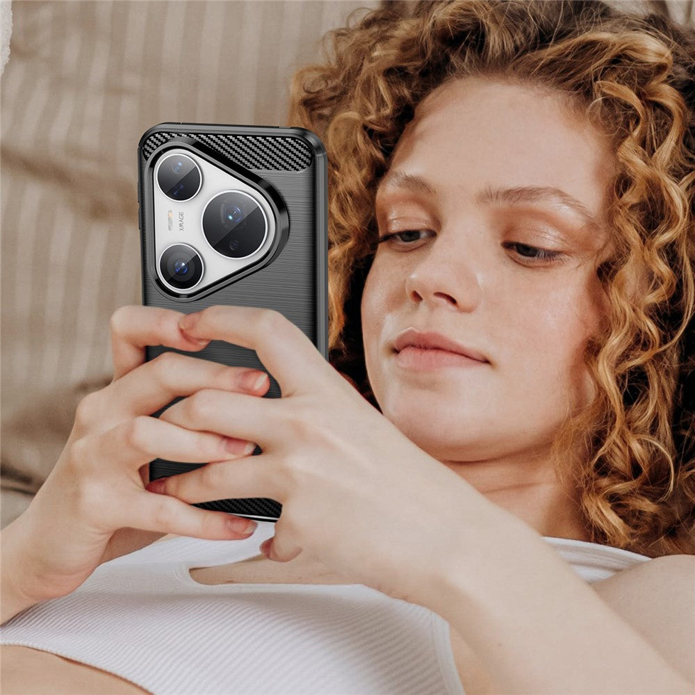 Techsuit - Carbon Silicone - Huawei Pura 80 Pro / 80 Ultra - Black