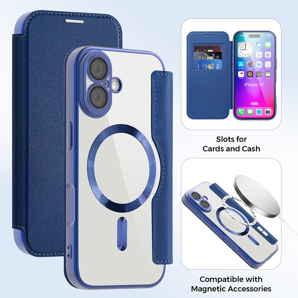 Techsuit - SmartMag Book Case - iPhone 17 - Blue