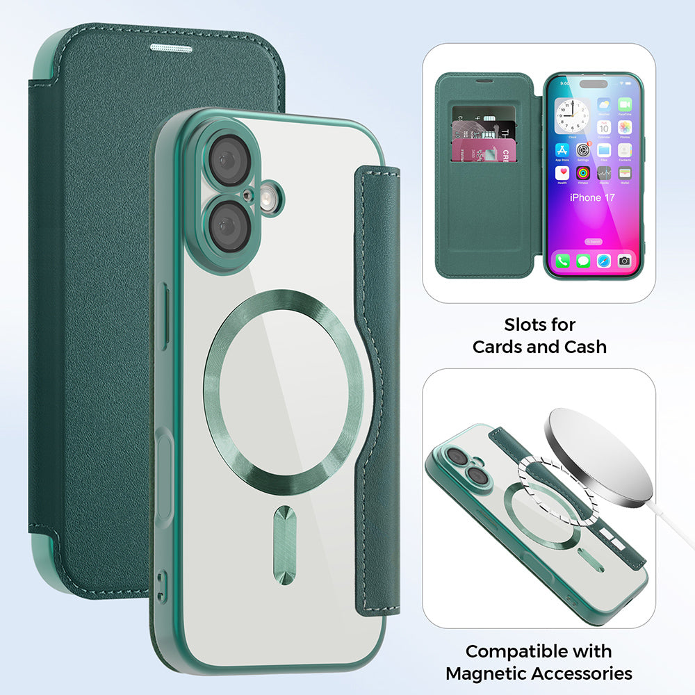 Techsuit - SmartMag Book Case - iPhone 17 - Green