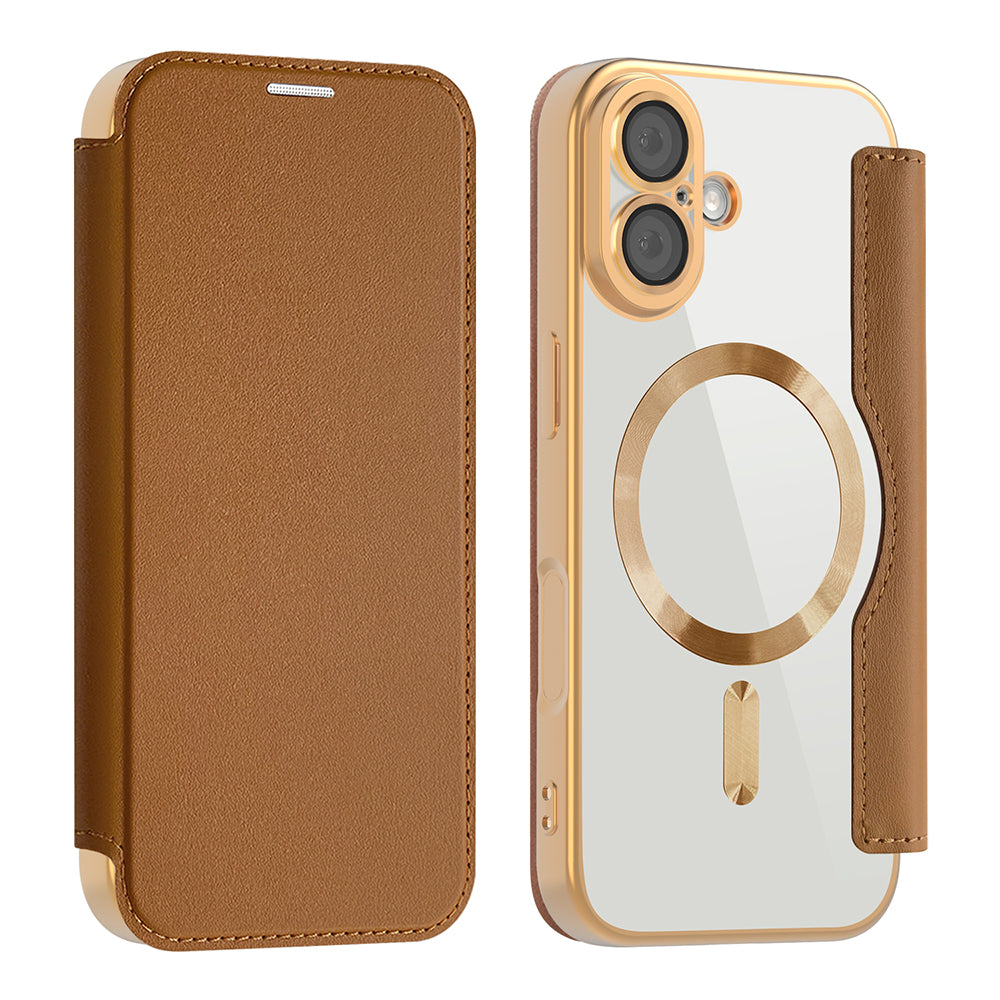Techsuit - SmartMag Book Case - iPhone 17 - Brown