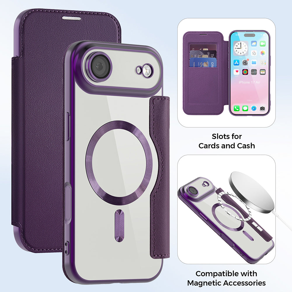 Techsuit - SmartMag Book Case - iPhone 17 Air - Purple