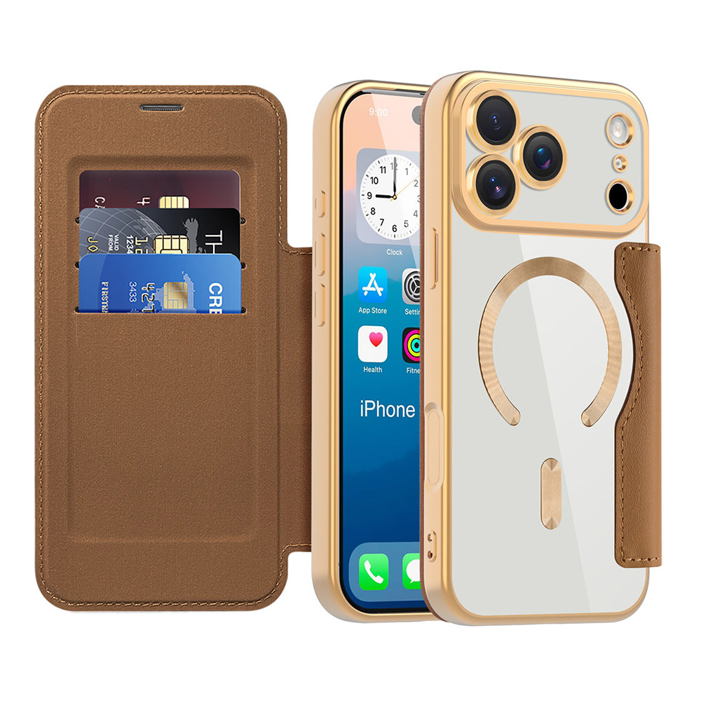 Techsuit - SmartMag Book Case - iPhone 17 Pro Max - Brown