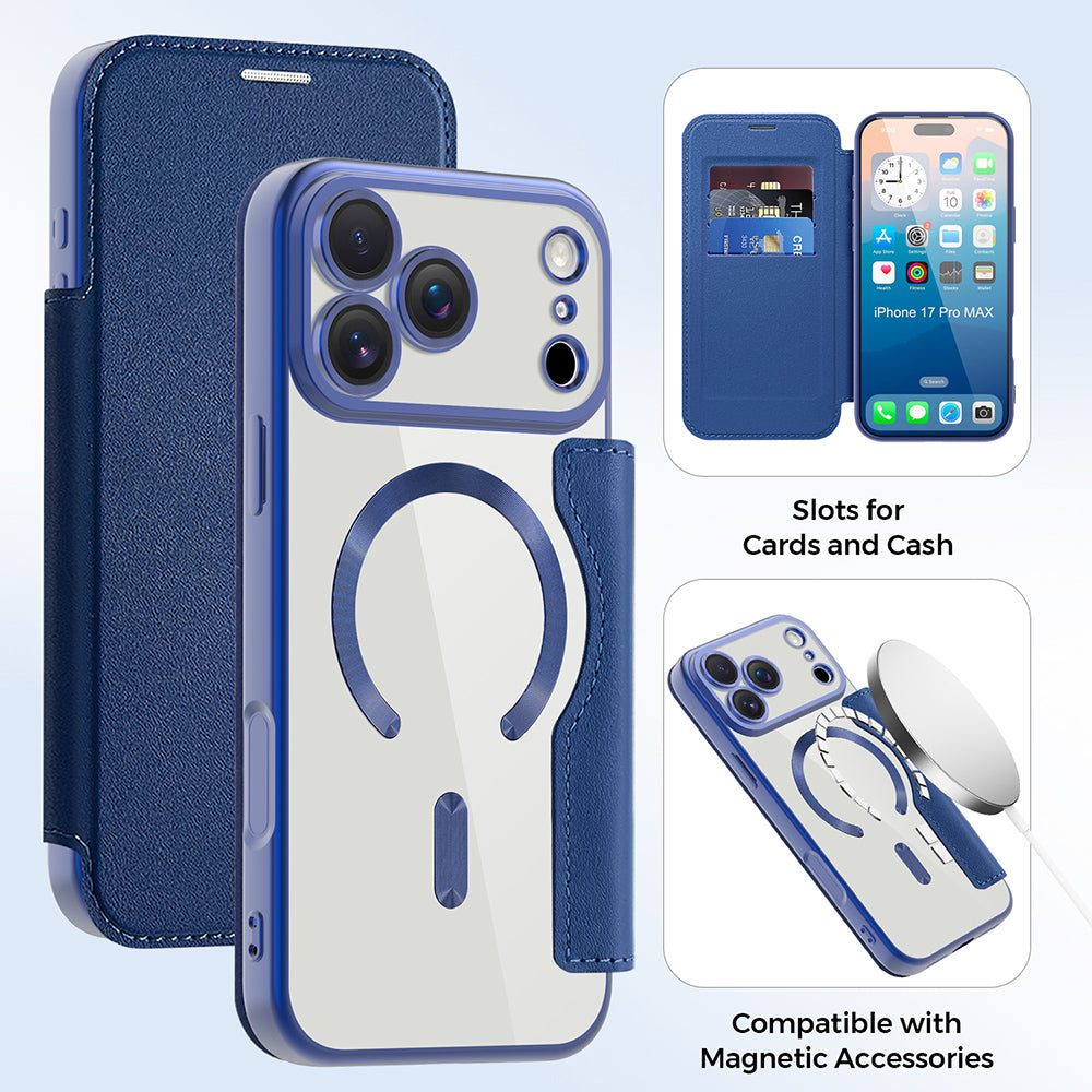 Techsuit - SmartMag Book Case - iPhone 17 Pro - Blue