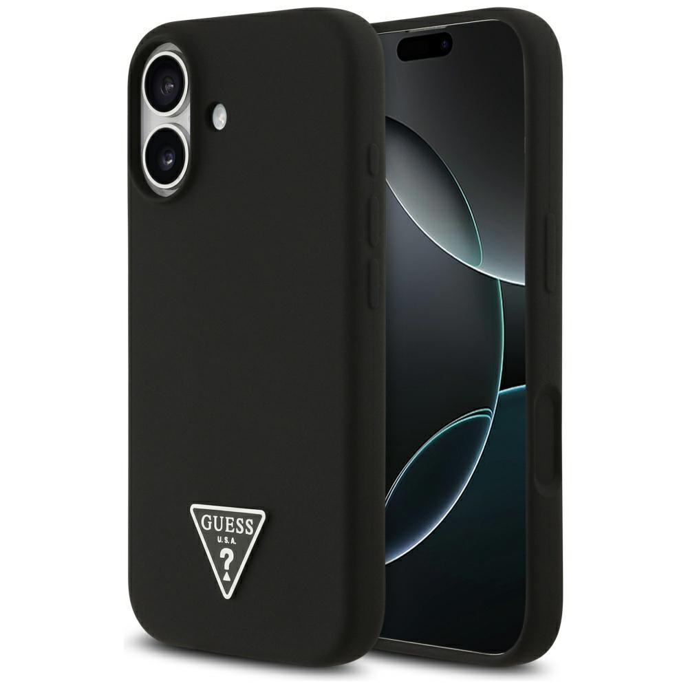 Guess - Silicone Triangle Logo MagSafe (GUHMP17SSCTRLMK) - iPhone 17 - Black