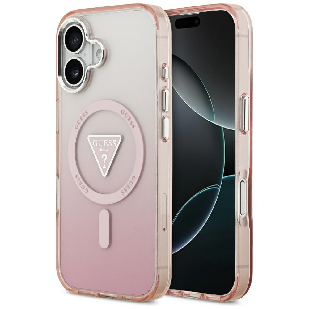 Guess - IML Gradient Triangle Logo MagSafe (GUHMP17SHGTMLCGP) - iPhone 17 - Pink