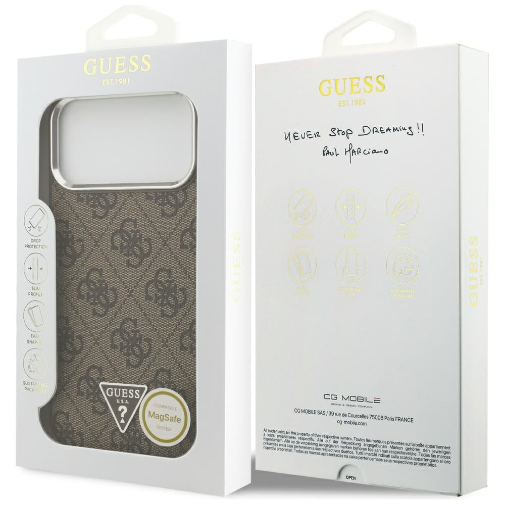 Guess - Hardcase 4G Triangle Logo MagSafe (GUHMP17XP4TSRCMW) - iPhone 17 Pro Max - Brown