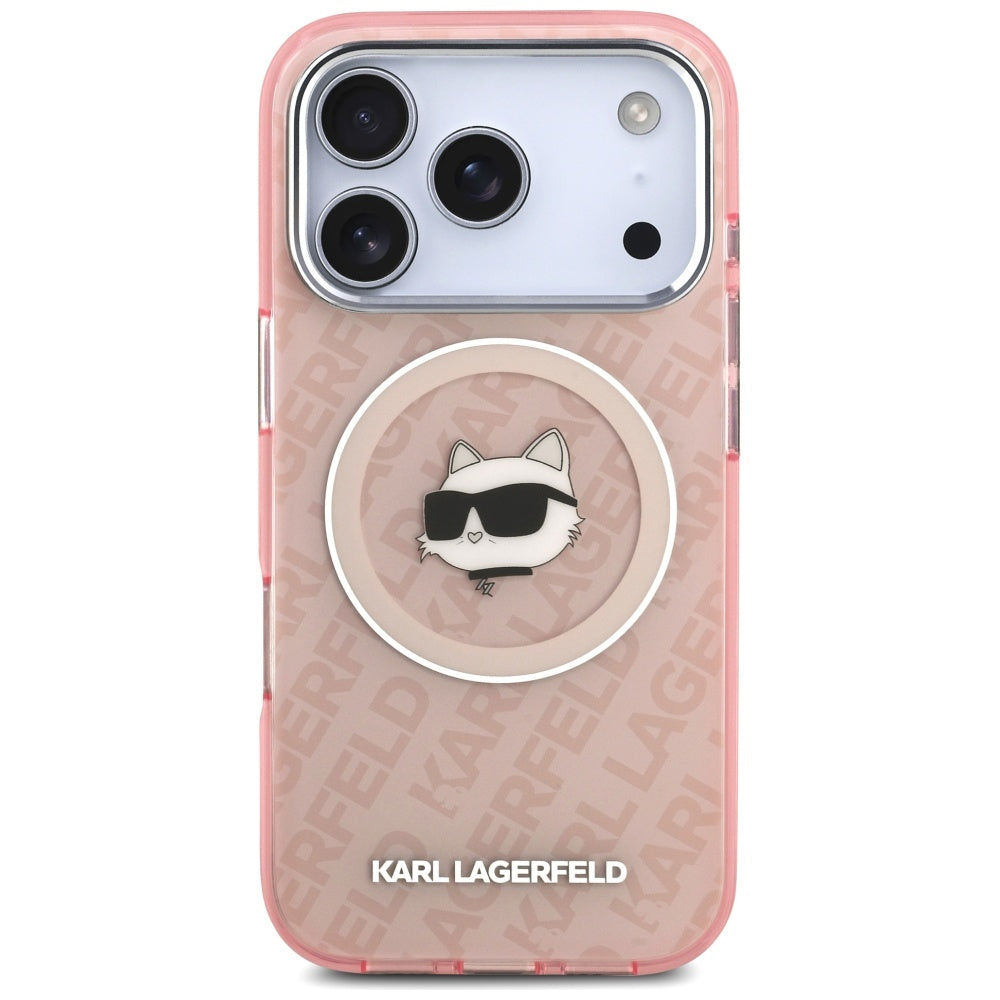 Karl Lagerfeld - IML MagSafe (KLHMP17LHMKBCHOP) - iPhone 17 Pro - Pink Choupette`s Head