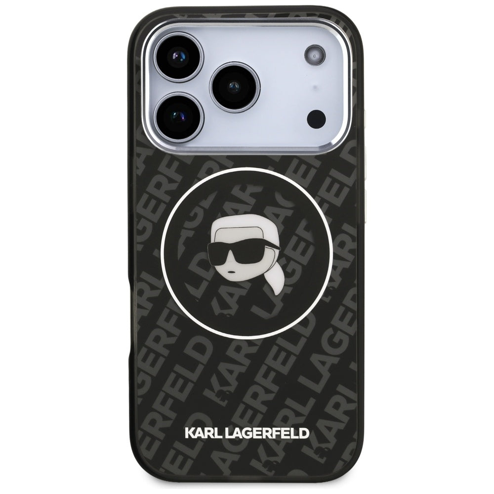 Karl Lagerfeld - IML MagSafe (KLHMP17LHMKBKHOK) - iPhone 17 Pro - Black Karl`s Head