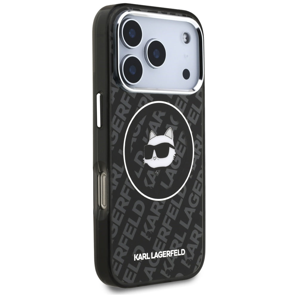 Karl Lagerfeld - IML MagSafe (KLHMP17LHMKBCHOK) - iPhone 17 Pro - Black Choupette`s Head