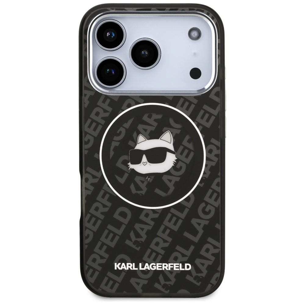 Karl Lagerfeld - IML MagSafe (KLHMP17LHMKBCHOK) - iPhone 17 Pro - Black Choupette`s Head