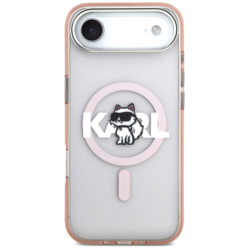 Karl Lagerfeld - IML MagSafe Sketch Logo (KLHMP17MHGCHGKBP) - iPhone 17 Air - Pink Choupette