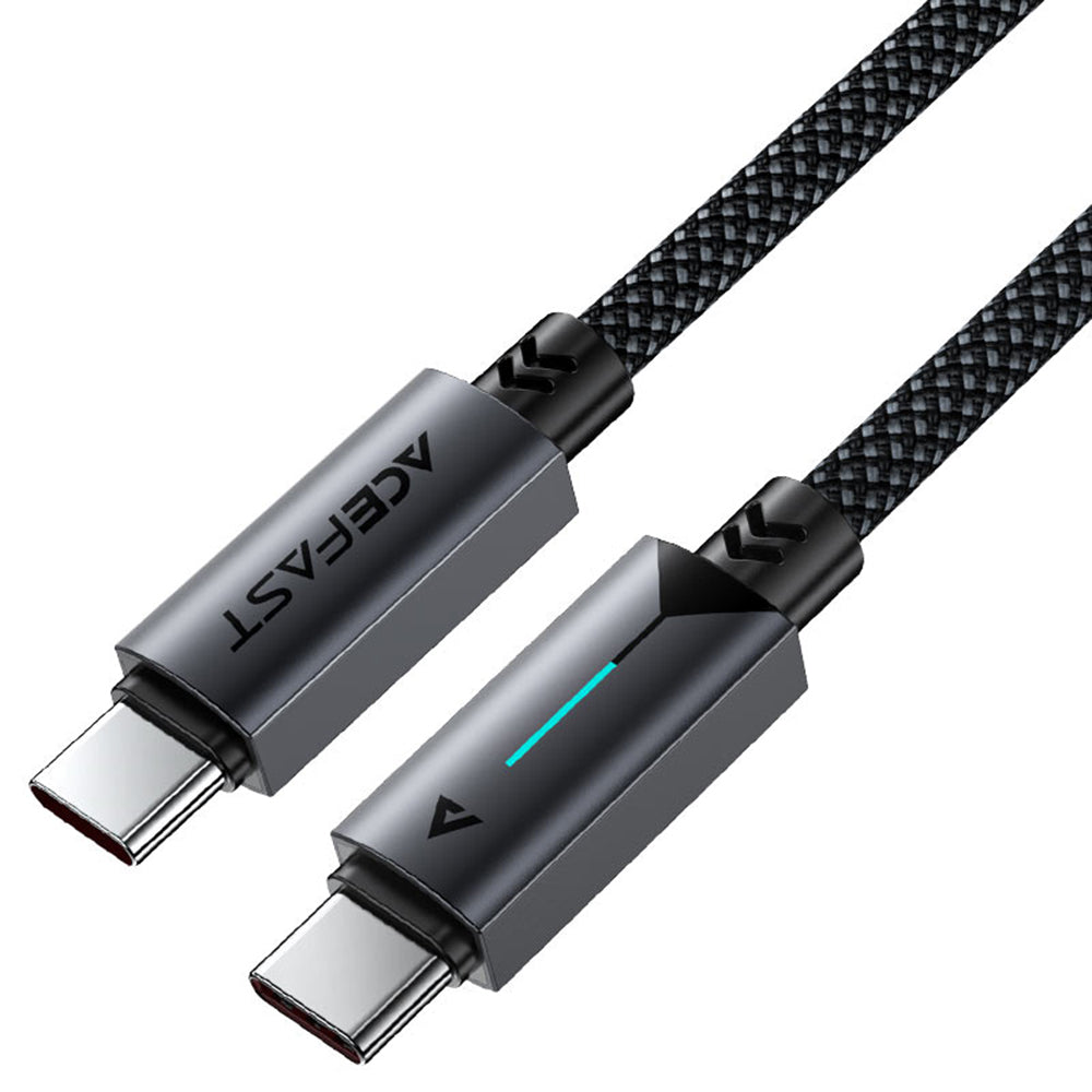 Acefast - Data Cable (C19-03) - Type-C to Type-C, Fast Charging, 60W, 3A, Bend-Resistant, Nylon Braid, 1.2m - Black