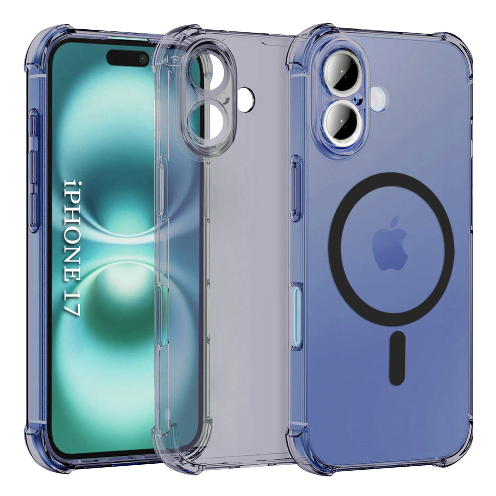 Techsuit - Shockproof Clear Silicone MagSafe - iPhone 17 - Smoke Black