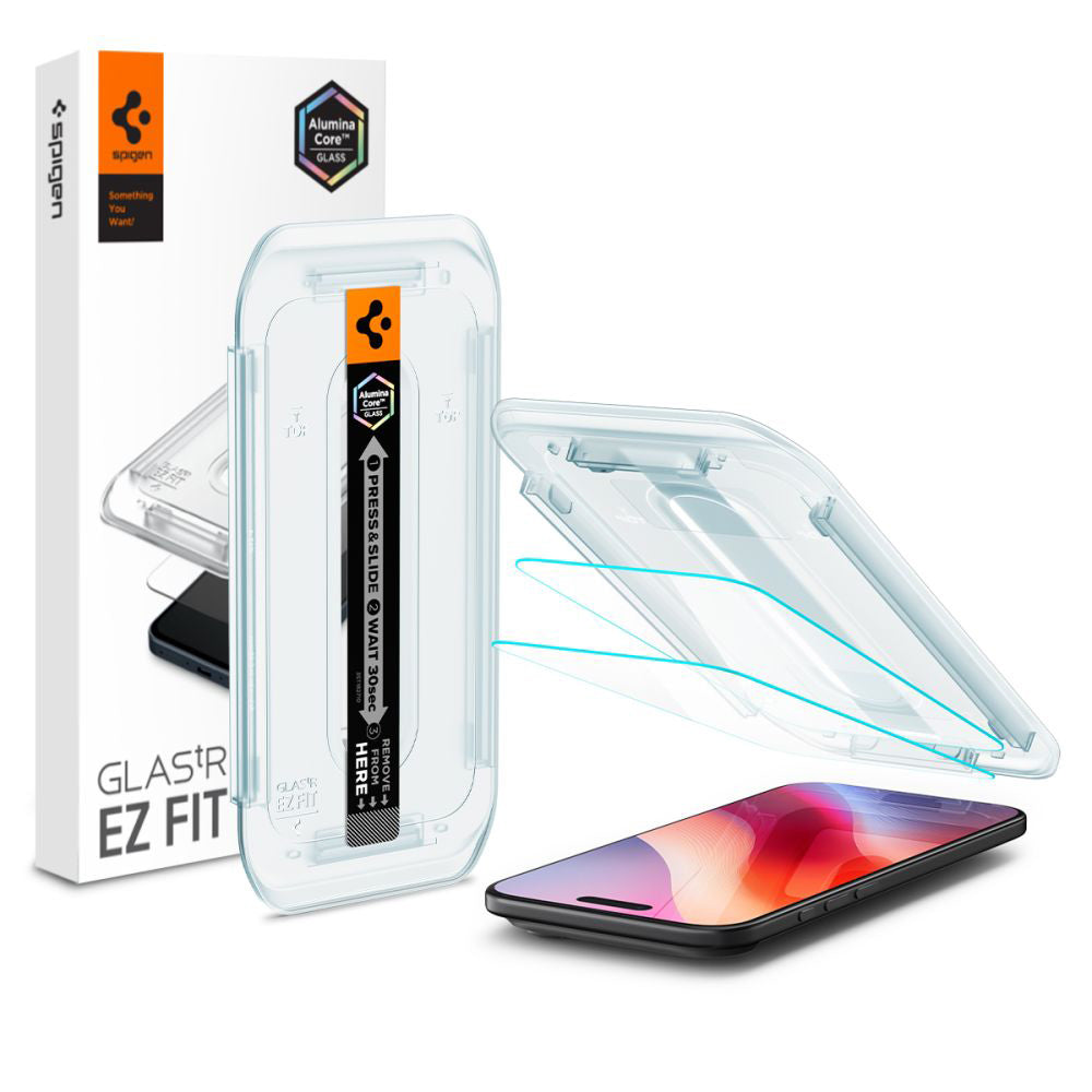 Spigen - Glas.tR EZ-FIT (2 pack) - iPhone 17 Air - Clear