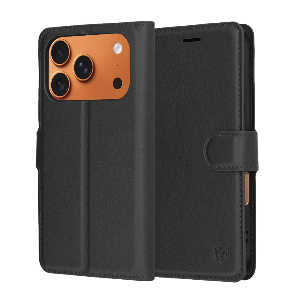 Techsuit - Leather Folio - iPhone 17 Pro Max - Black