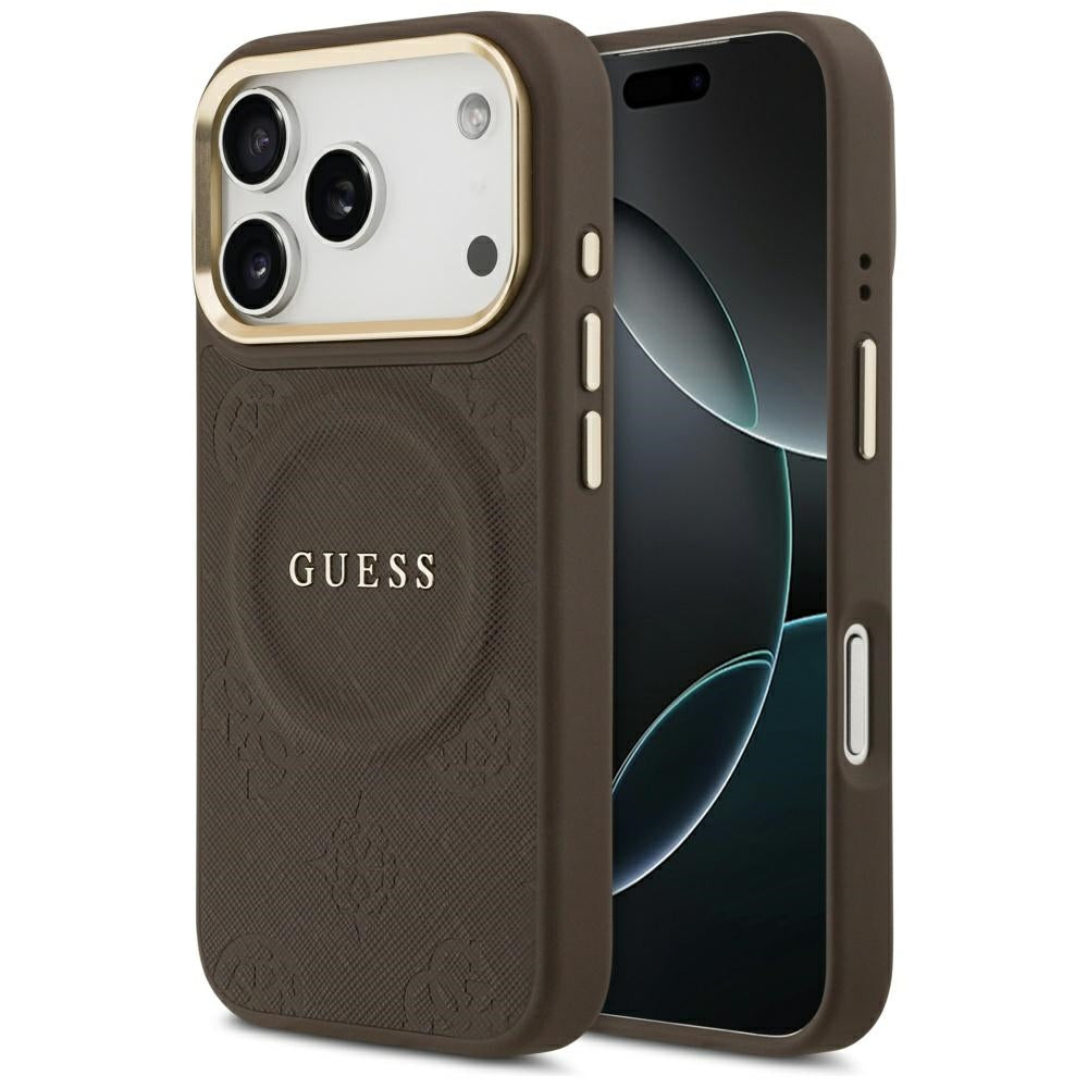 Guess - Peony Hot Stamp MagSafe (GUHMP17LPSAMSECW) - iPhone 17 Pro - Brown