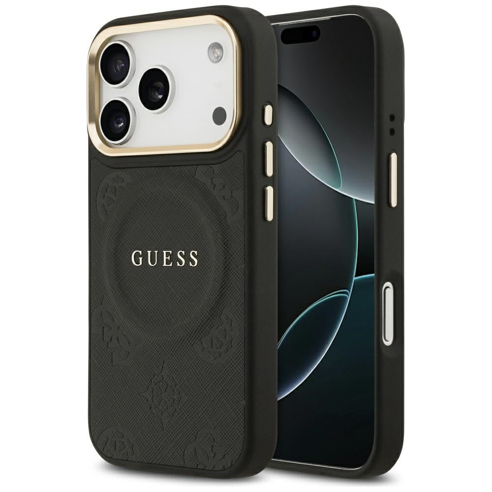 Guess - Peony Hot Stamp MagSafe (GUHMP17LPSAMSECK) - iPhone 17 Pro - Black