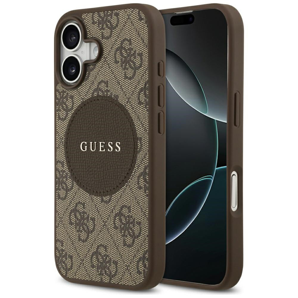 Guess - 4G Circle Classic Logo MagSafe (GUHMP17SP4PGRSGW) - iPhone 17 - Brown
