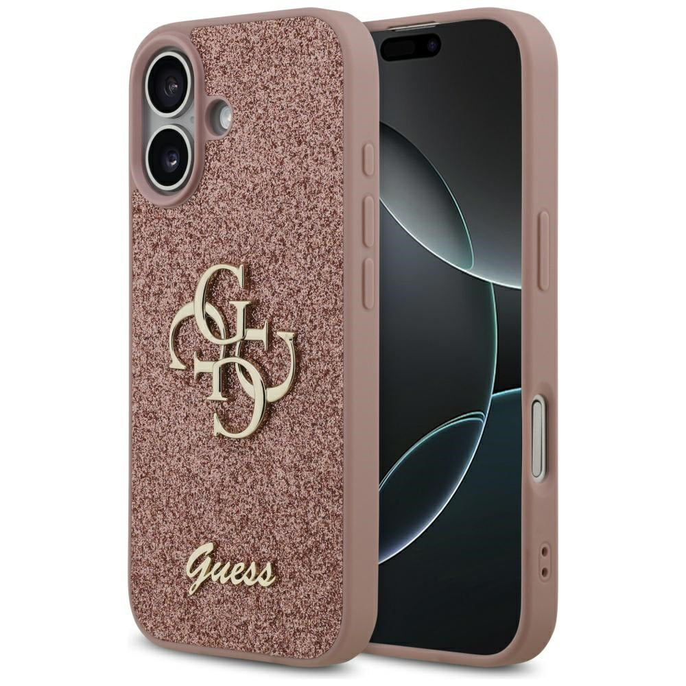 Guess - Fixed Glitter Big 4G (GUHCP17SHG4SGP) - iPhone 17 - Pink