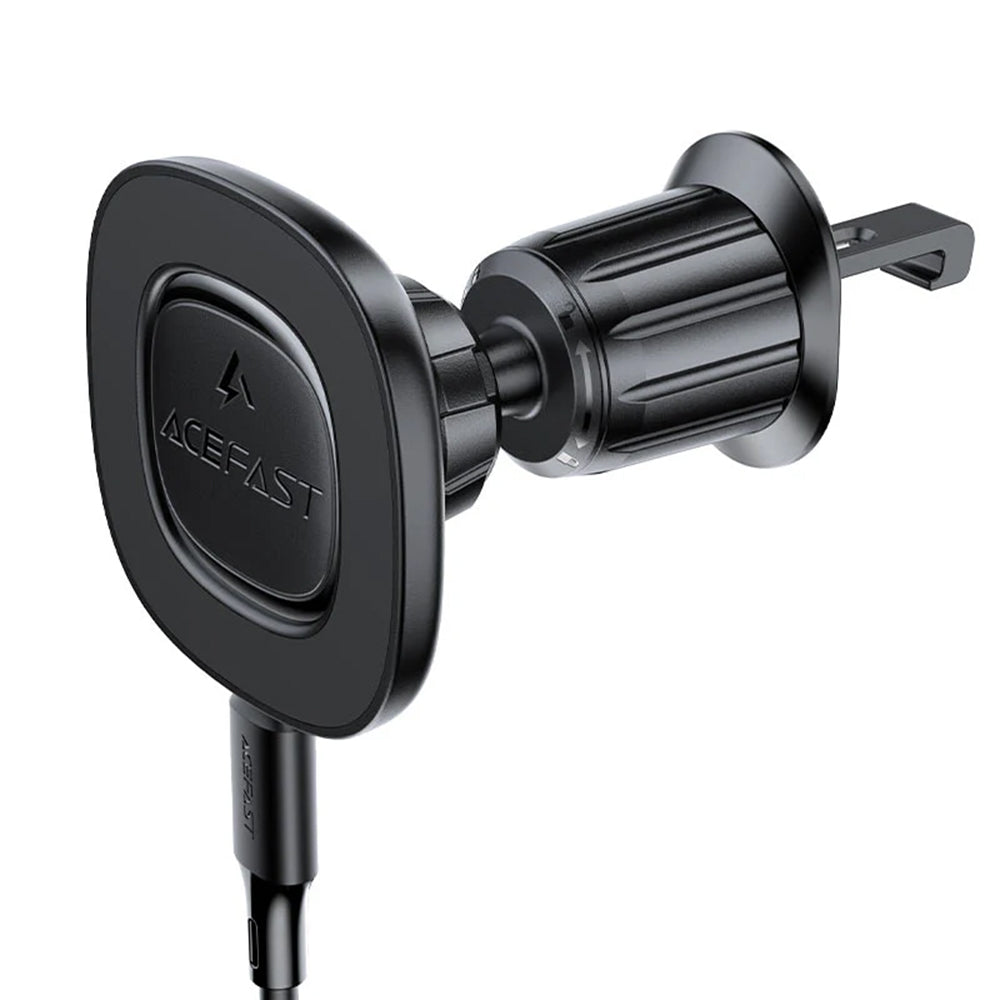 Acefast - Car Holder with Wireless Charging (D46) - for Air Vent, Magnetic Grip, Non-Slip, 15W, for 4.7 - 6.9" Phones - Black