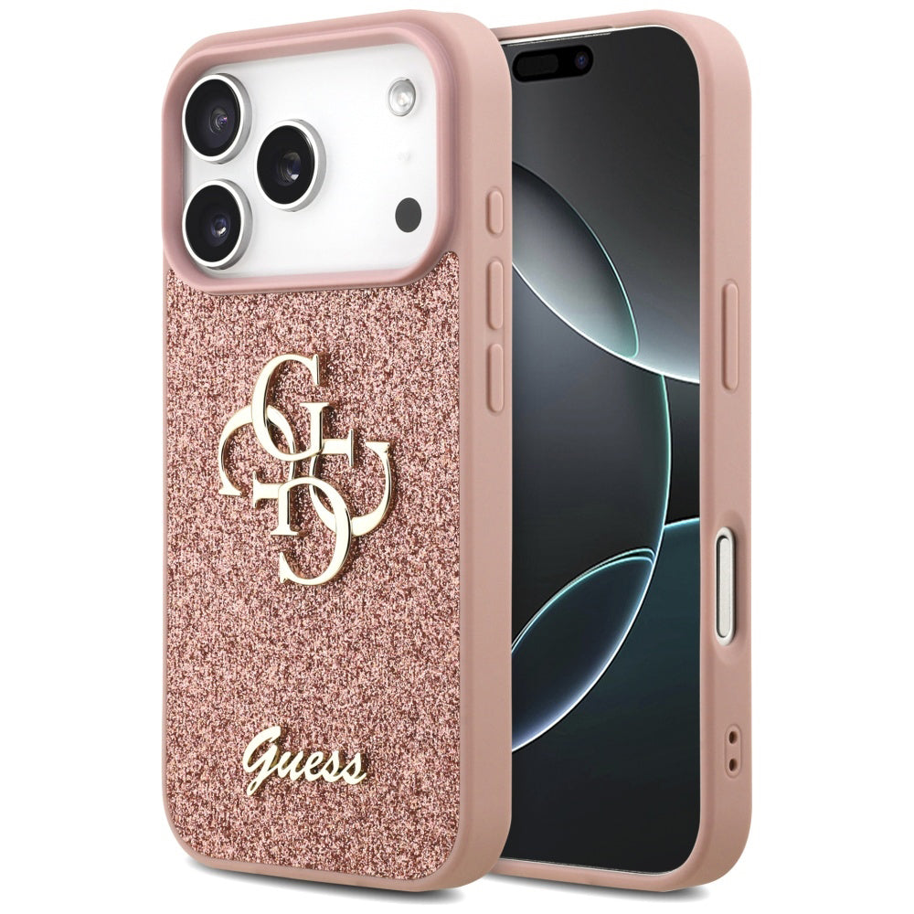 Guess - Fixed Glitter Big 4G (GUHCP17XHG4SGP) - iPhone 17 Pro Max - Pink