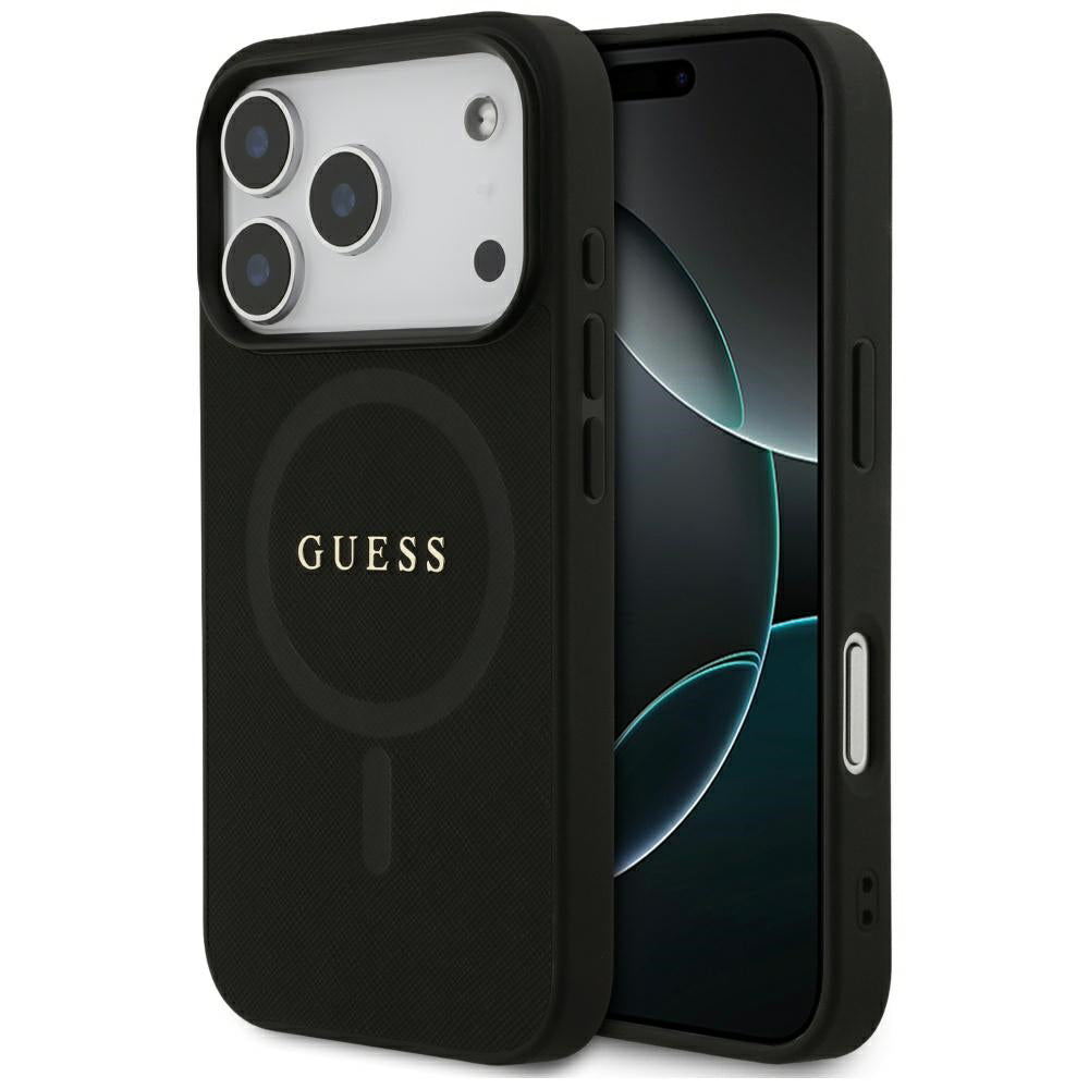Guess - Saffiano Classic Logo MagSafe (GUHMP17XPSAHMCK) - iPhone 17 Pro Max - Black
