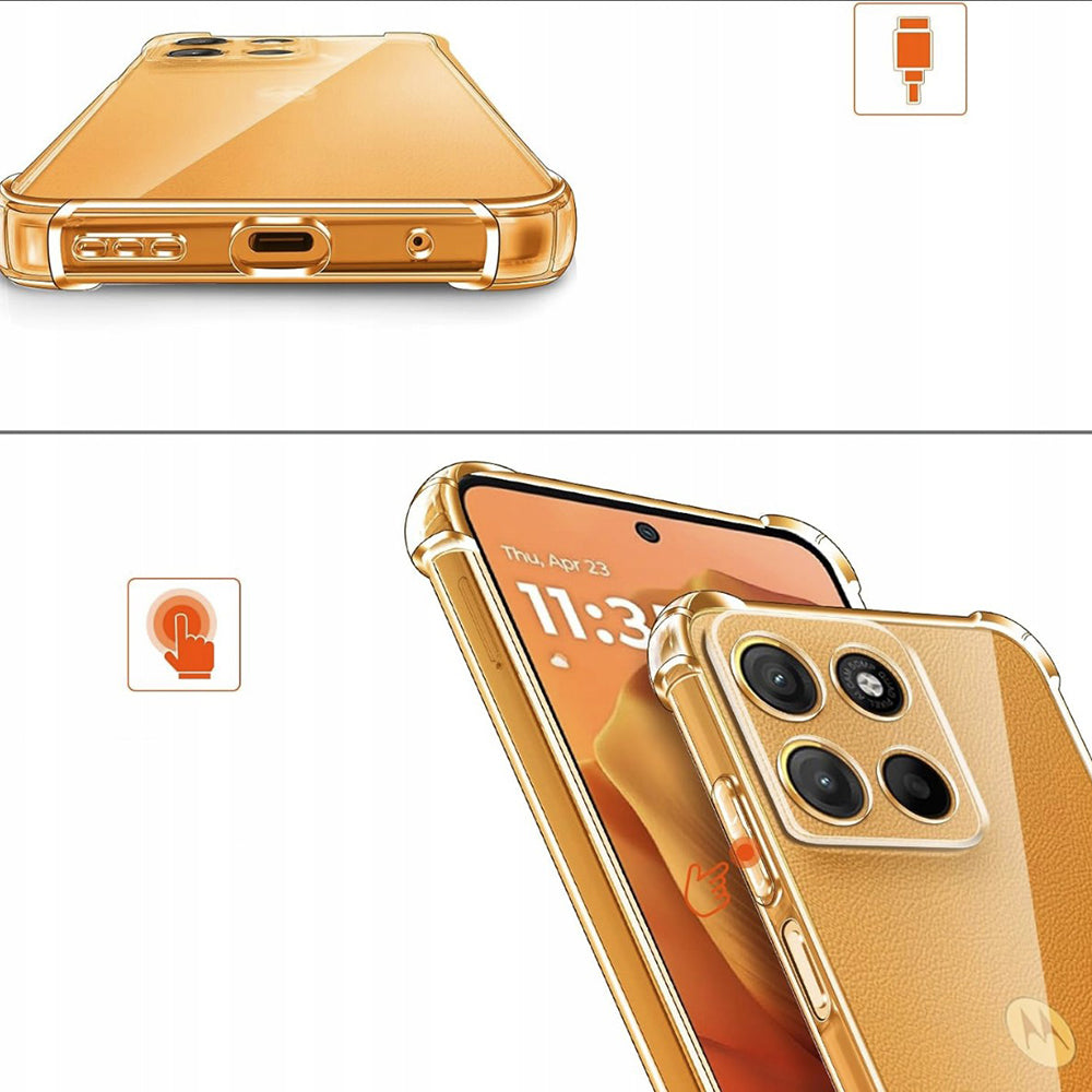 Techsuit - Shockproof Clear Silicone MagSafe - Motorola Moto G15 / G15 Power - Clear