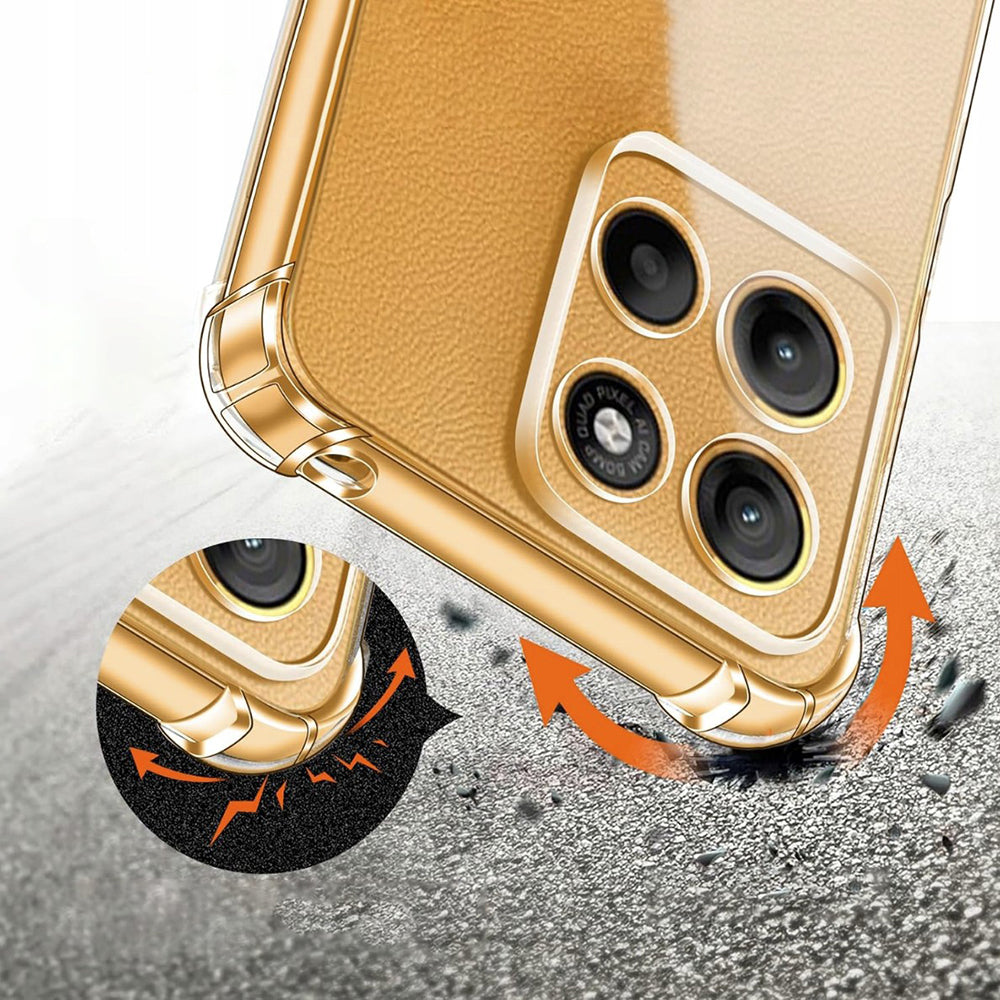 Techsuit - Shockproof Clear Silicone MagSafe - Motorola Moto G15 / G15 Power - Clear