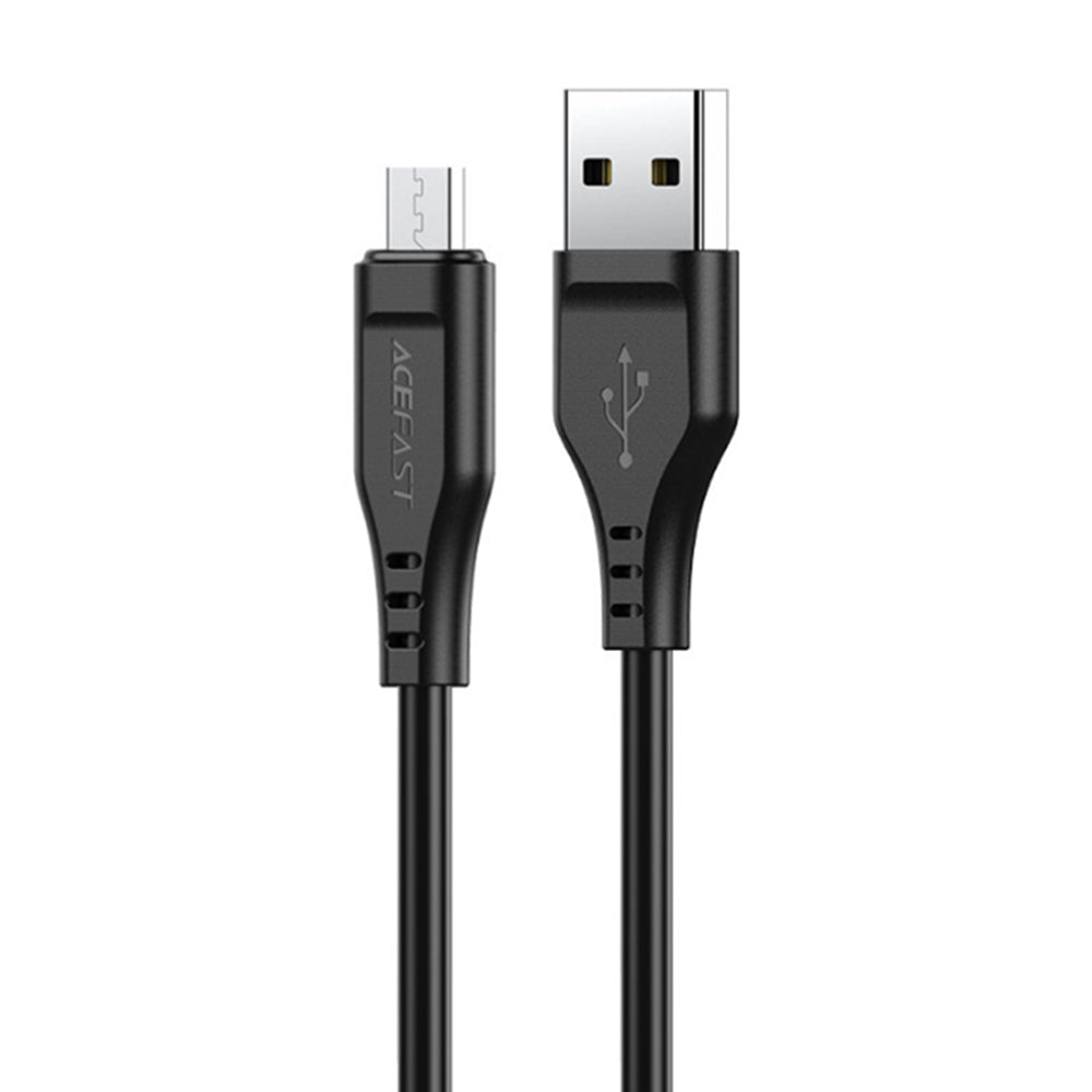 Acefast - Data Cable (C3-09) - USB to Micro-USB, 2.4A, 480Mbps, 1.2m - Black